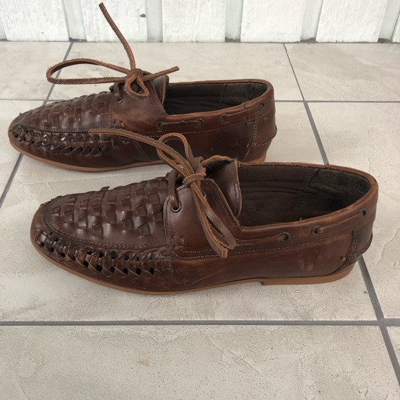 Brown faux leather loafers - Picture 3 of 6